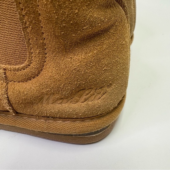 3/$30 Malu Size 10 Toddler Sheepskin Ugg Style Light Up Boots Chestnut Zip Suede - Picture 6 of 11